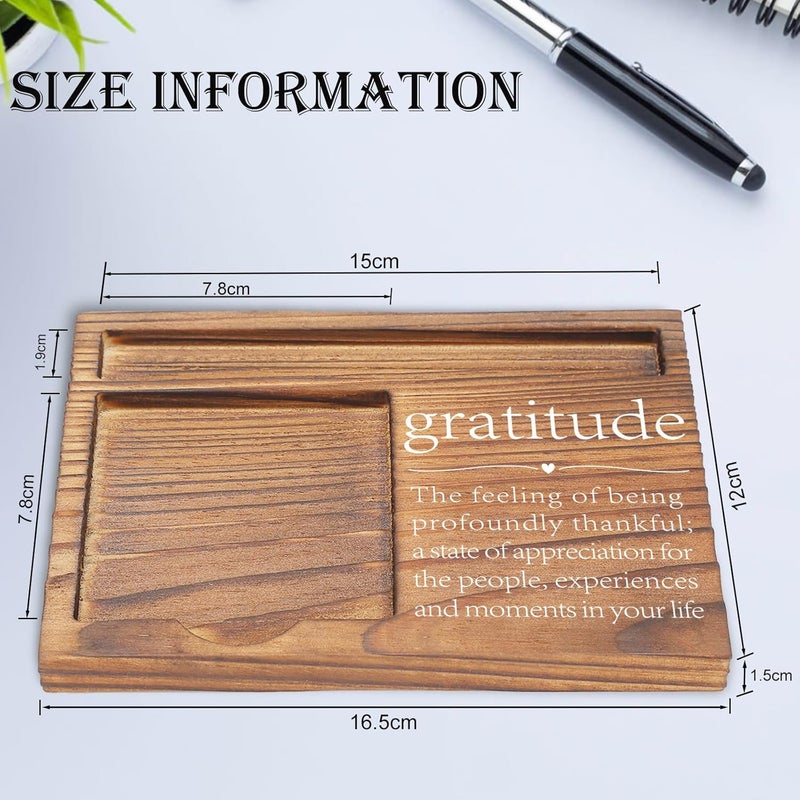 EFFJNSG Gratitude Definition Sticky Note Holder Gifts for Coworker, Inspirational Thank You Gifts for Women Men Teachers Friends, Thanksgiving Gratitude Appreciation Gift Self-Stick Note Pad Holders EDP10 - Image 4